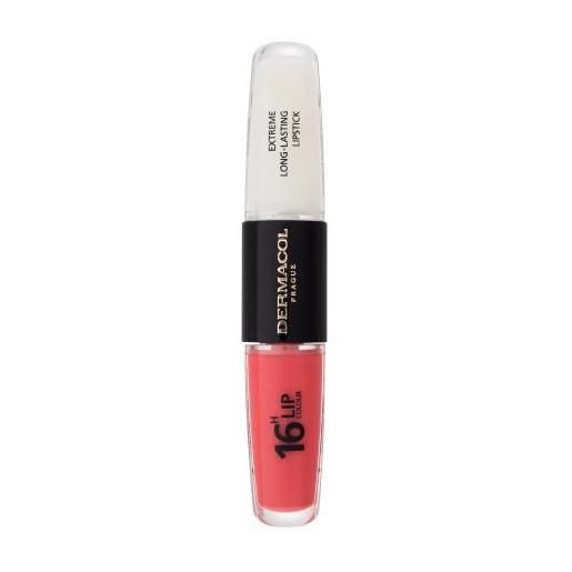 Dermacol 16h lip colour extreme long-lasting lipstick rossetto e lucidalabbra a lunga durata 2in1 8 ml tonalità 26