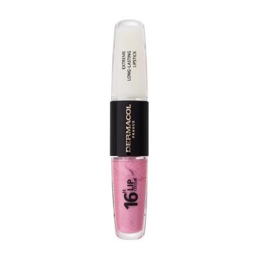 Dermacol 16h lip colour extreme long-lasting lipstick rossetto e lucidalabbra a lunga durata 2in1 8 ml tonalità 11