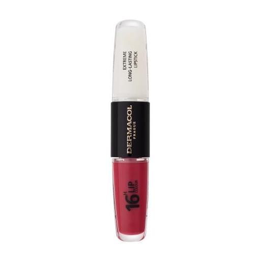 Dermacol 16h lip colour extreme long-lasting lipstick rossetto e lucidalabbra a lunga durata 2in1 8 ml tonalità 3