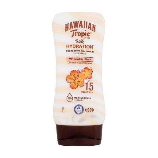 Hawaiian Tropic silk hydration protective sun lotion spf15 lozione solare con effetto idratante 180 ml