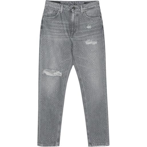 DONDUP jeans con strass cindy - grigio