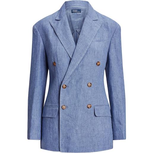 Polo Ralph Lauren blazer doppiopetto delave - blu