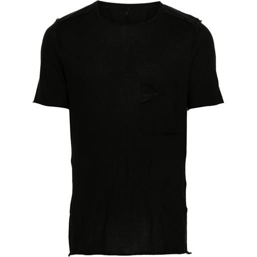 Masnada t-shirt con effetto vissuto - nero