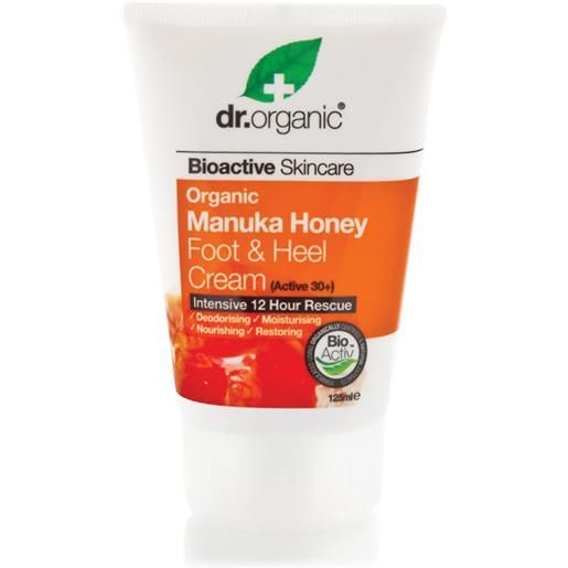 OPTIMA NATURALS Srl dr organic - manuka honey foot & heel cream crema piedi antiossidante e protettiva 125ml