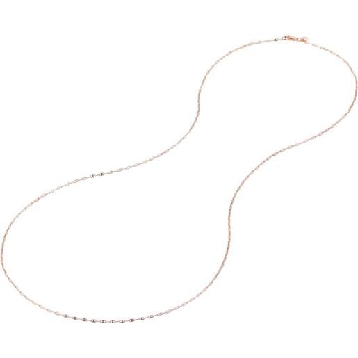 DODO collana lunga essential in oro rosa 9kt con maglia marina