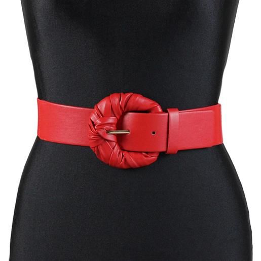 Karila cintura con fibbia arricciata elastica rossa daniela