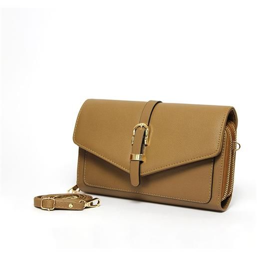 Karila pochette con cerniere e tracolla giada