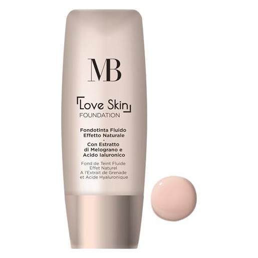 Mb milano - fondotinta love foundation - light rose 01 - leggero e naturale - idrata & illumine