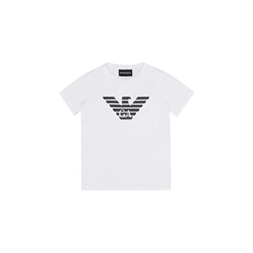 Emporio Armani t-shirt in jersey pima con logo colore: bianca taglia: 14 anni