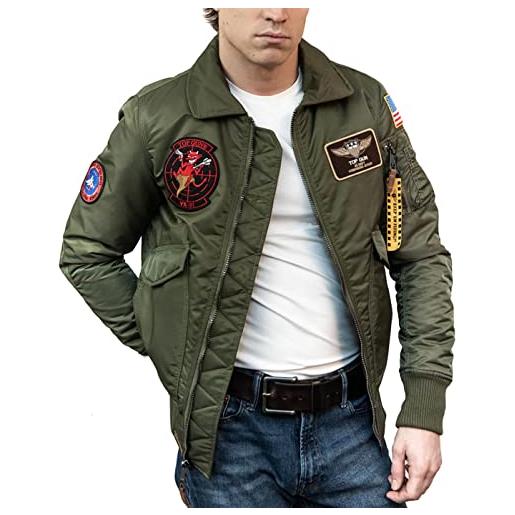 EU Fashions giacca da uomo in cotone verde con patch xxs a 4xl, raso. , s