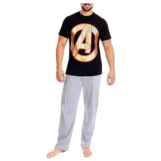 Marvel pigiama per uomo avengers multicolore x-large