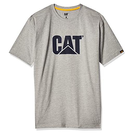 Caterpillar t-shirt con logo tm, grigio erica, l uomo