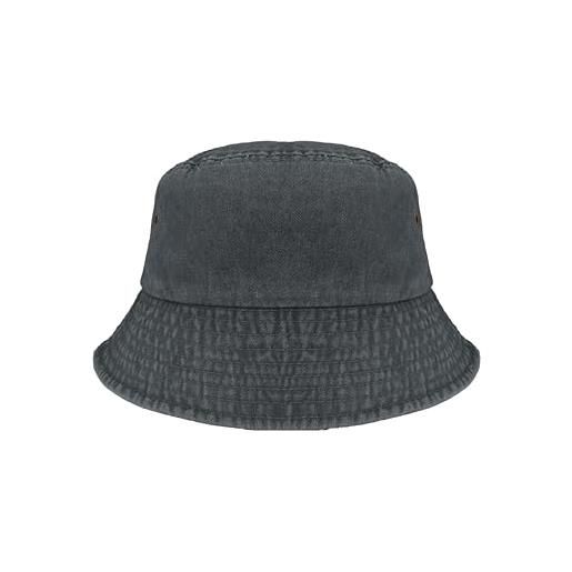 TMK cappello da sole in cottone stile vecchio retrò lavato vintage da pescatore estate multi pack multi colour cod. 1111 (it, testo, taglia unica, 3pz, blu scuro)