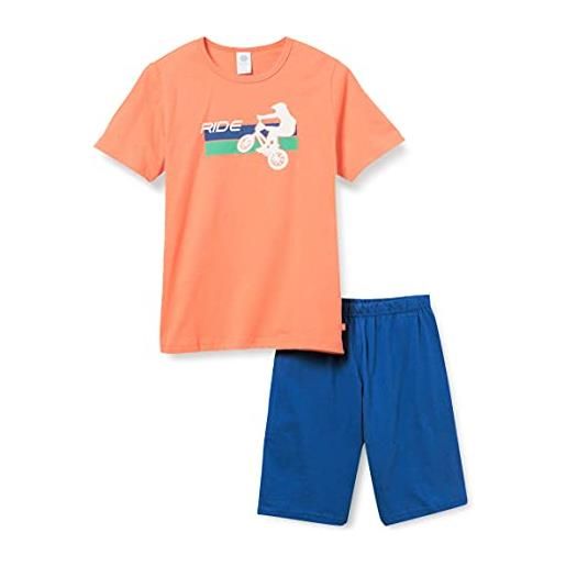 Sanetta pyjama short pigiamino per bambino e neonato, orange county, 116 cm