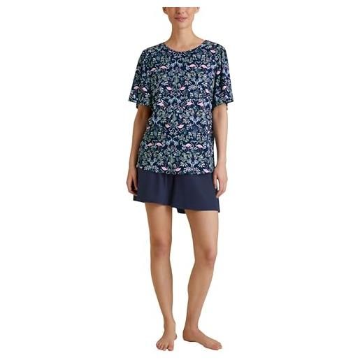 CALIDA flamingo dreams - pigiama corto da donna, blu scuro, 40-42