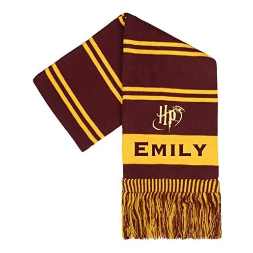 Harry Potter - sciarpa personalizzata per bambini - sciarpa di lana - taglia unica - merchandise ufficiale, borgogna, taglia unica