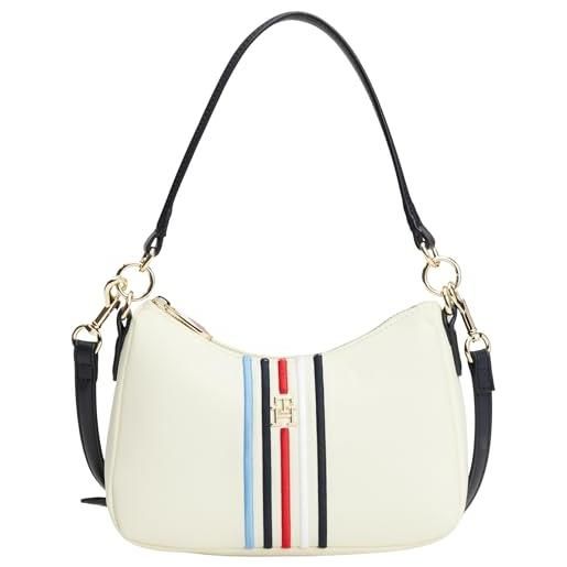 Tommy Hilfiger poppy shoulder bag corp aw0aw16780, borsa hobo donna, blu (space blue), os