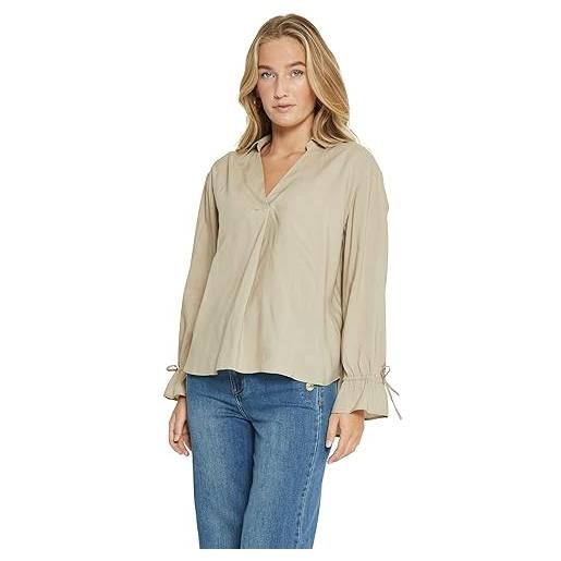 Desires elvan v-neck long sleeve blouse donna, beige (0021 cobblestone), 40