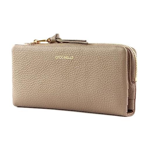Coccinelle softy wallet grained leather warm taupe