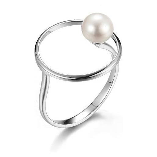 Springlight ✦ regalo san valentino anelli donna in argento sterling s925 anelli di perle ad anello geometrico anelli aperti gioielli regalo donna san valentino per lei. 