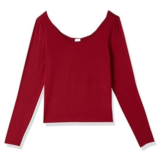 Calvin Klein Jeans calvin klein l/s crew neck 000qs6852e magliette a maniche lunghe, rosso (red carpet), m donna