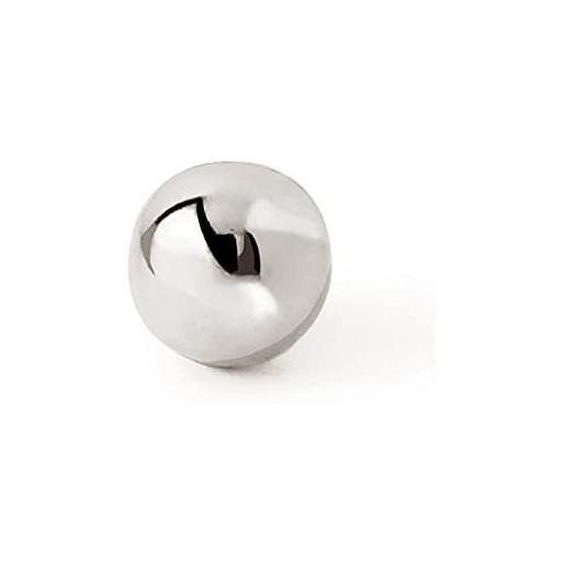 SINGULARU - orecchino singolo dots 3 mm argento - orecchino in argento sterling 925 con finitura placcata in rodio - chiusura dado a pressione - orecchino singolo - gioielli da donna