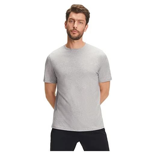 Falke core logo round neck m s/s sh lyocell cotone asciugatura rapida 1 pezzo, t-shirt uomo, grigio (grey-heather 3757), xl