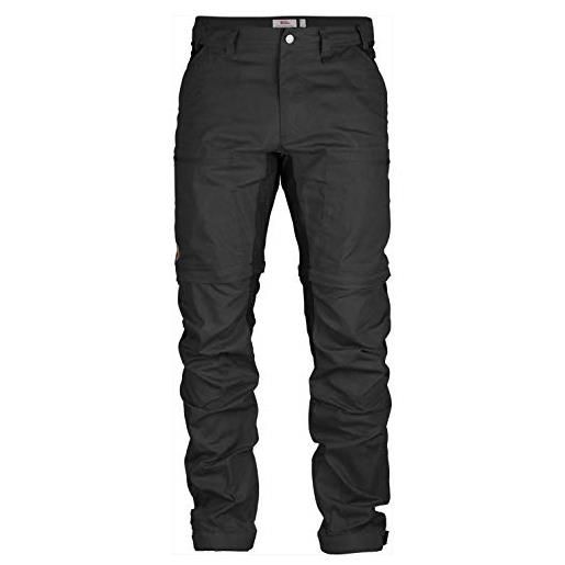 Fjällräven abisko lite trekking zip-off tr. M, pantaloni con zip, uomo, grigio (dark grey/black), 50