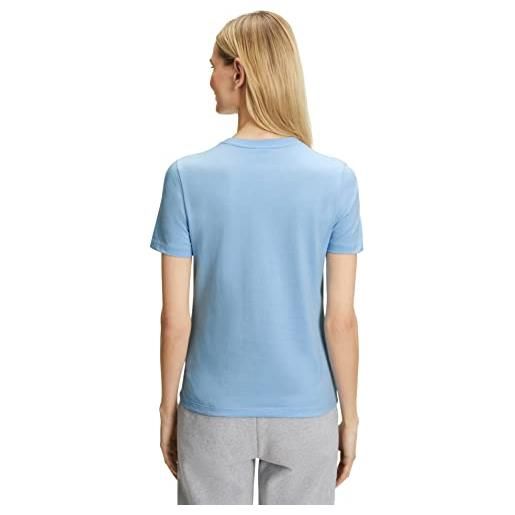 Falke basic round neck w s/s sh cotone piacevolmente morbido sulla pelle 1 pezzo, t-shirt donna, blu (sky blue 6807), xs