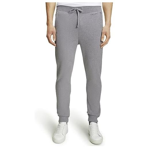 Falke basic sweat pants m tr cotone piacevolmente morbido sulla pelle 1 pezzo, pantaloni da tuta uomo, grigio (grey-heather 3757), l