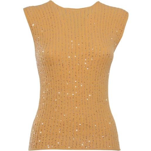 Canotta Donna Con Paillettes Sexy - Senza Maniche, Spalline Sottili, Per Feste, Club E Serate Speciali - Foto 6