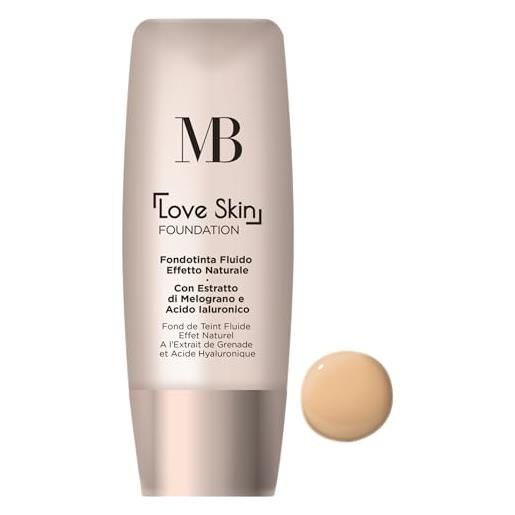 Mb milano - fondotinta love foundation - beige dorato 03 - leggero & naturale - idrata & illumine