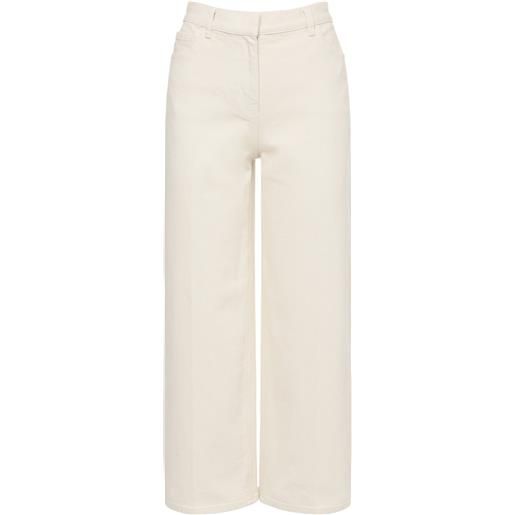 THEORY jeans larghi cropped in misto cotone