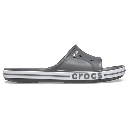 Crocs bayaband slide, sandali a ciabatta unisex - adulto, grigio (slate grey), 45/46 eu