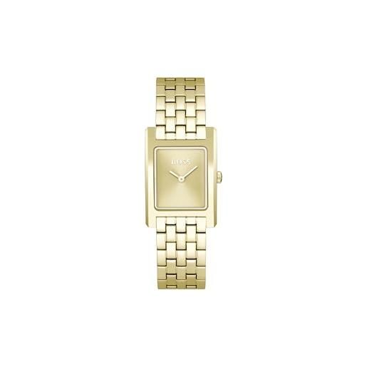 BOSS orologio analogico al quarzo da donna collezione lucy con cinturino in acciaio inossidabile dorato - 1502744