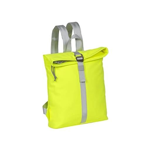 New Rebels® mart waterproof rolltop backpack - 7l rolltop con chiusura a scatto e scomparto per laptop da 13 - schienale imbottito - borsa per laptop alla moda per ogni avventura - giallo, neon