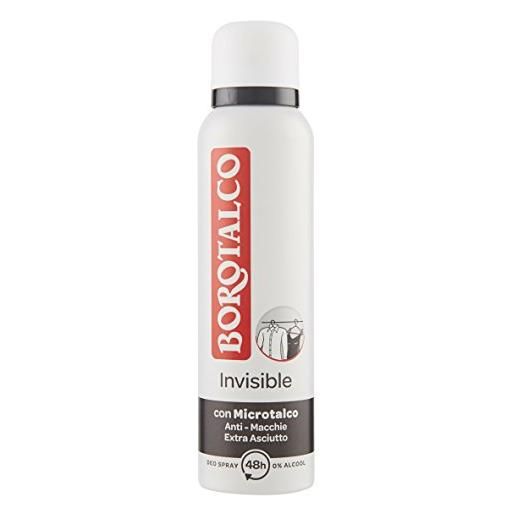 Borotalco deodorante invisible spray 150ml, profumo classico di invisible - pacco da 12
