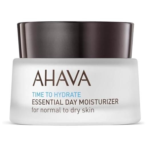 AHAVA crema viso idratante giorno essential time to hydrate - formula idratante per pelle secca e sensibile - 50ml