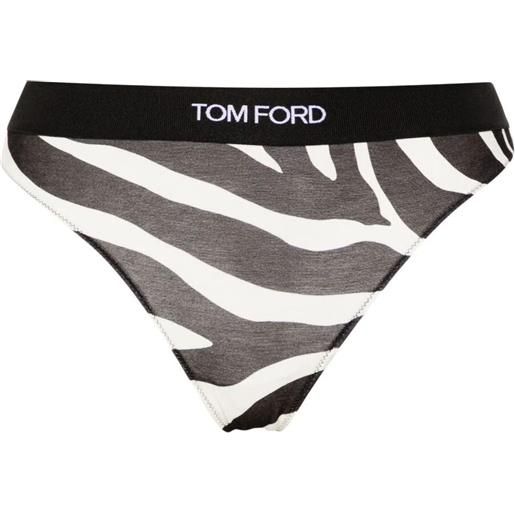 TOM FORD optical zebra printed modal signature thong