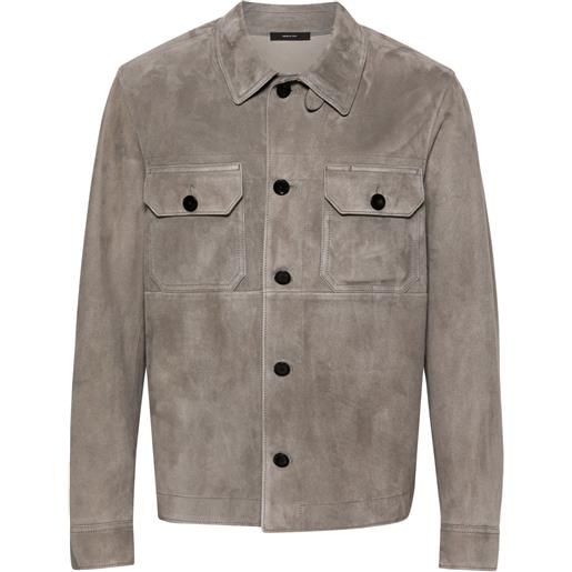 TOM FORD leather outwear shirt
