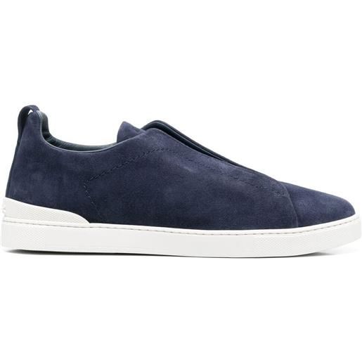 ZEGNA triple stitch low top sneakers
