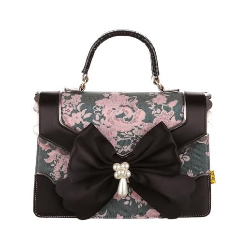 Irregular Choice allons-y antonietta, borsa con manico superiore donna, verde/rosa/nero, large