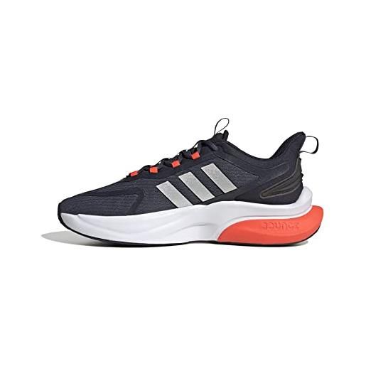adidas alphabounce +, sneaker uomo, carbon/grey four/screaming orange, 40 eu