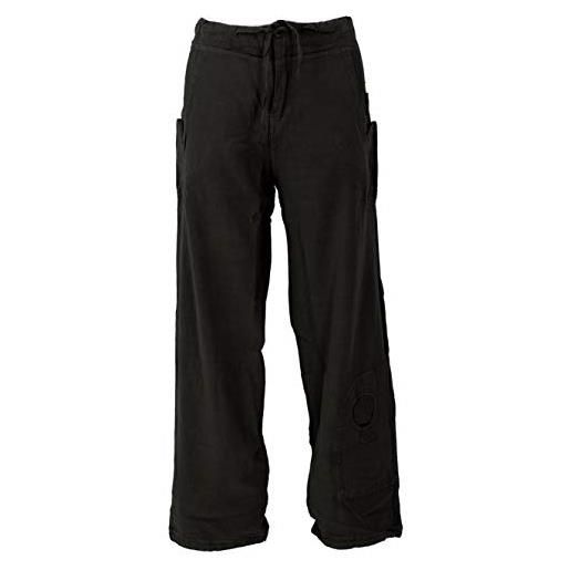 Guru-shop, pantaloni goa, pantaloni etnici, goa pantaloni, nero, dicotone, dimensione indumenti: m (48), pantaloni da uomo