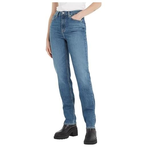 Tommy Hilfiger classic straight rw ww0ww40634 pantaloni di jeans, denim (mel), 34w / 32l donna