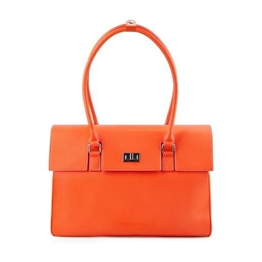 VICTORIA HYDE borsa a mano da donna, grande, elegante, a tracolla, per laptop, ventiquattrore, borsa da lavoro, colore: arancione. 