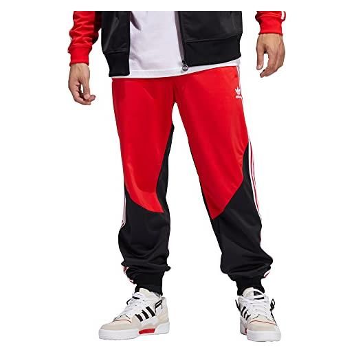 adidas sst track pant pantaloni sportivi, vivid red/black, l uomo