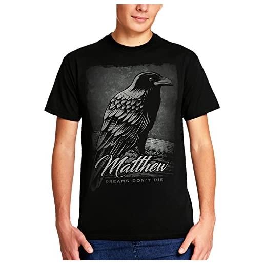 Elbenwald sandman - maglietta con matthew dreams don't die motivo: unisex, in cotone, colore: nero, dreams don't die, xxl