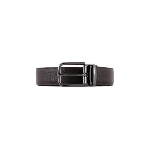 Emporio Armani cintura reversibile h35 y4s546 y233j dark tan/black