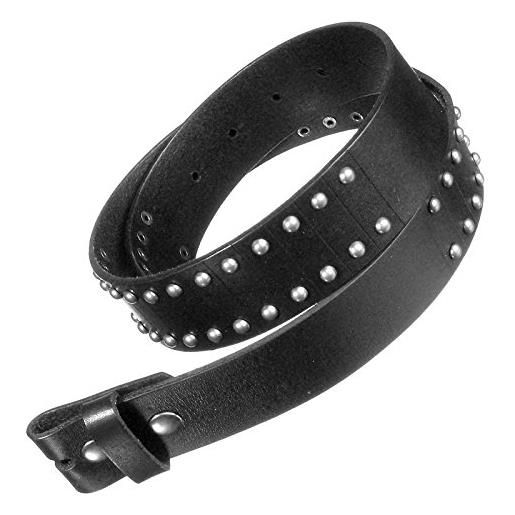 Piratenladen premium cintura con borchie fürs buckle, rivetto, nero, pelle, vera pelle, 1a qualità, misura l